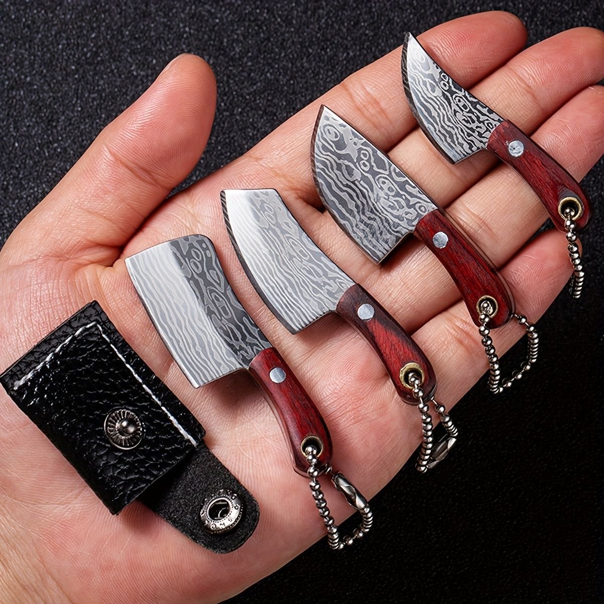 6pcs Mini Vegetable Knife Keychain