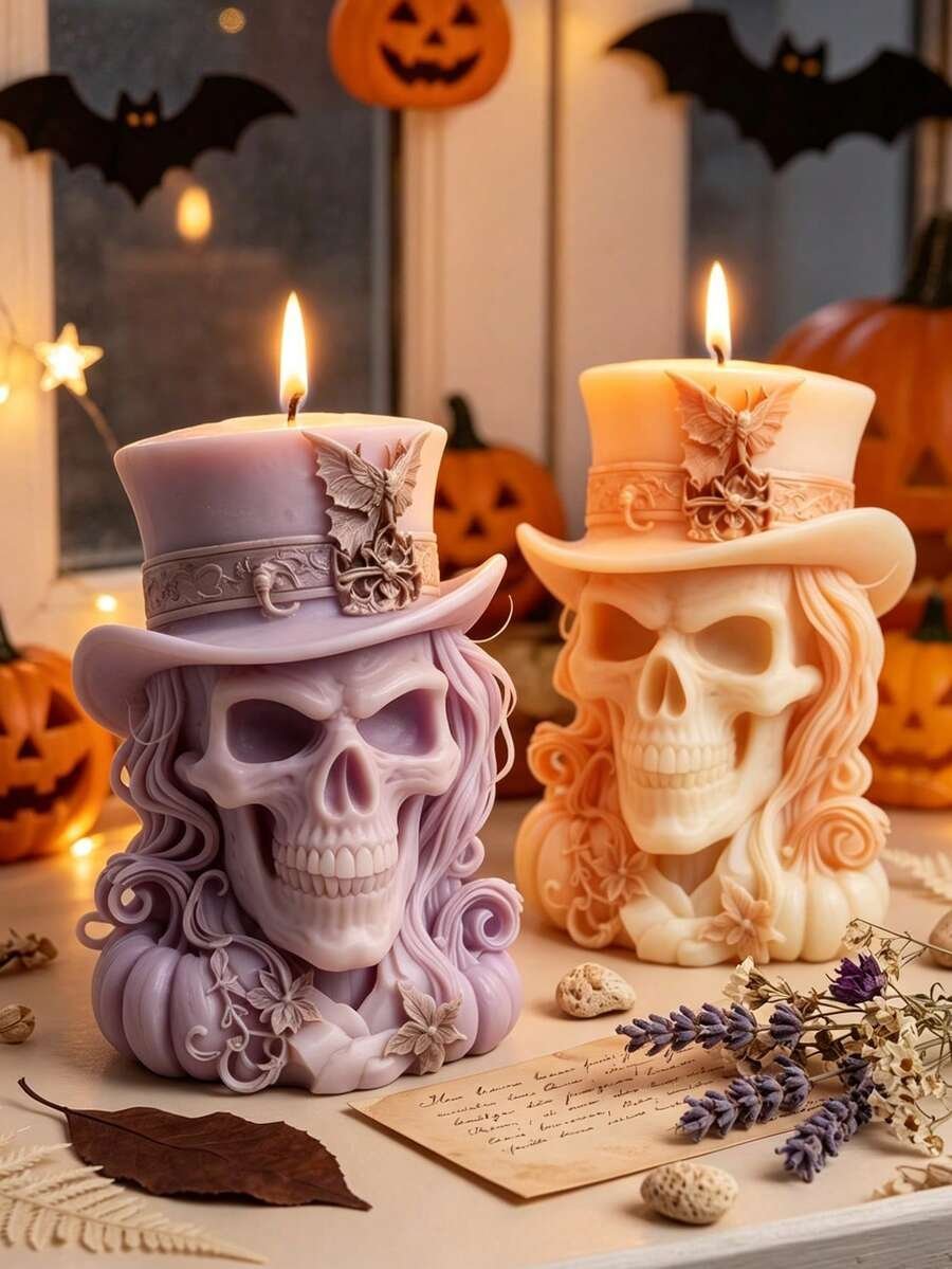 1pc Gentleman Skull & Pumpkin